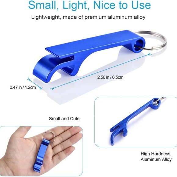 6PCS Colorful Beer Bottle Openers, Premium Metal Keychain Bottle Opener, Beverag - Picture 2 of 5